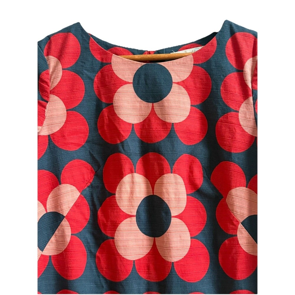 Boden Women's Red Floral Dress Short Sleeves, Size 4 Regular - Picture 3 of 10